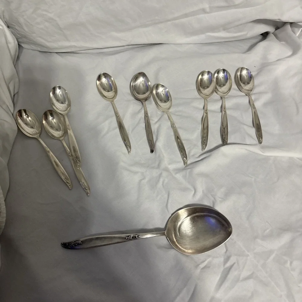 International Deep Silver Flatware 64 Pieces Silverplate With Case Vintage Read